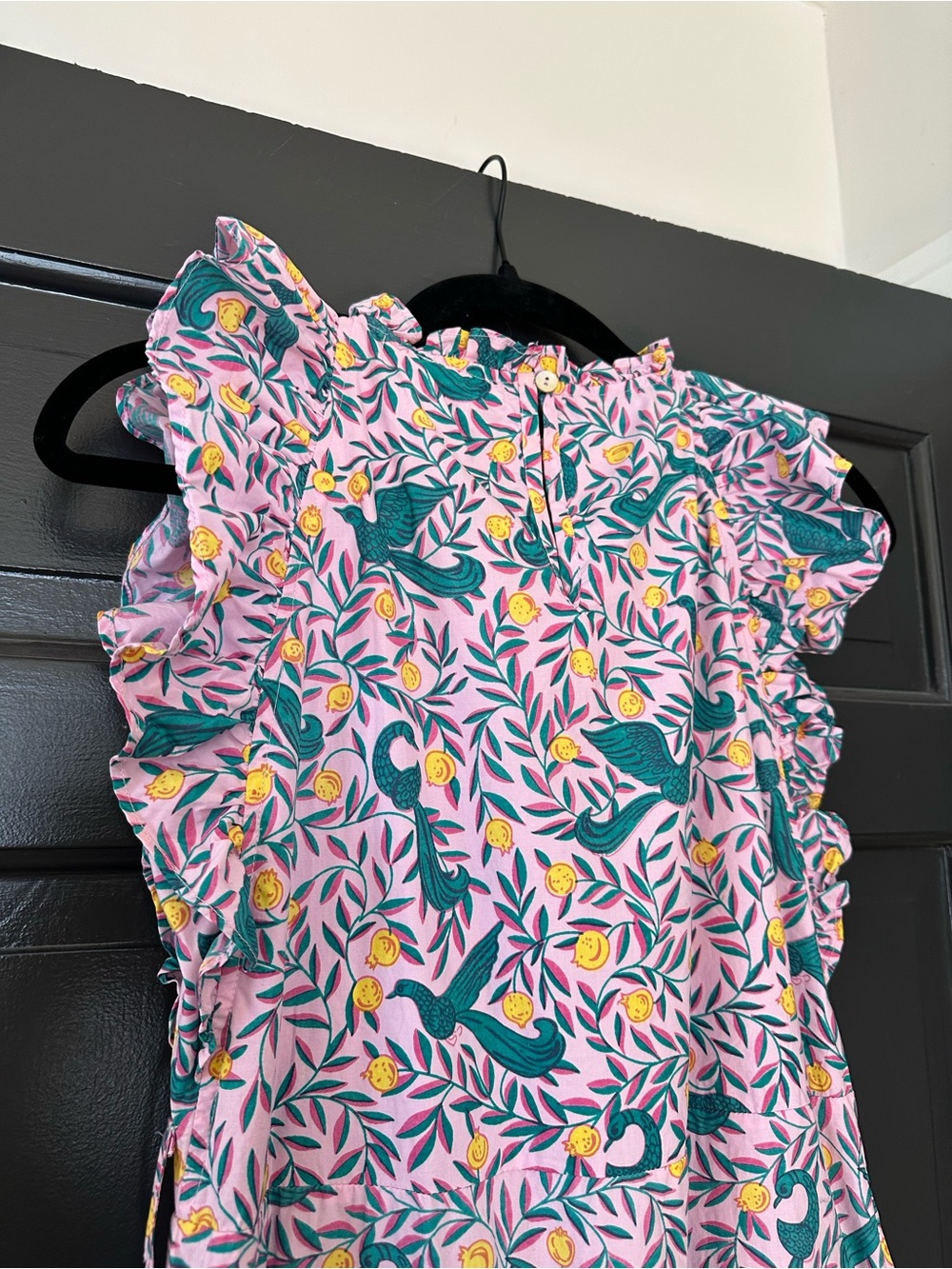 Banjanan Floral Print Mini Dress, Pink yellow & blue, Size XS 100% Cotton - Picture 10 of 13